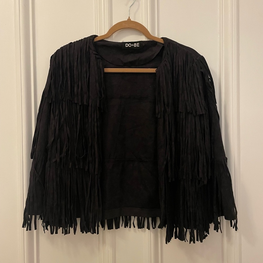 Black Fringe Jacket
